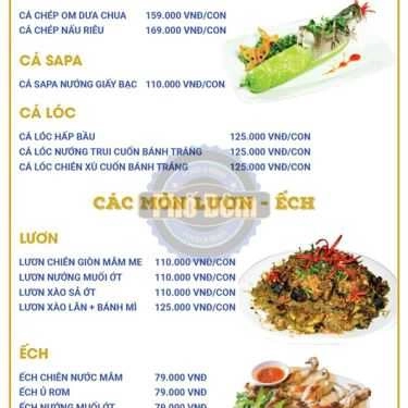 Thực đơn- Nhà Hàng Phố Đêm - Food & Beer