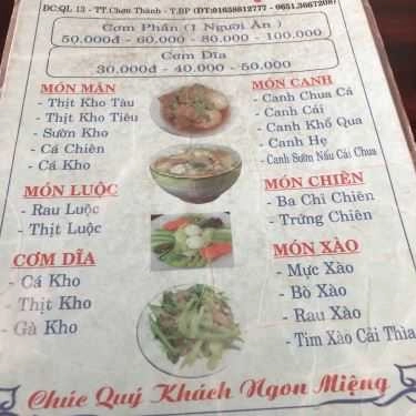 Thực đơn- Quán Ăn Quán Cơm Cây Điệp