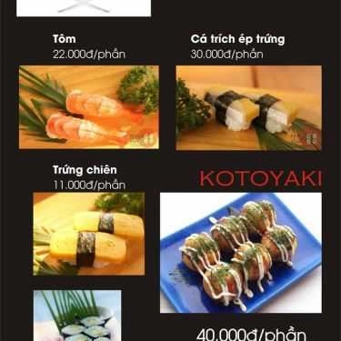 Thực đơn- Quán Ăn Sushi Kiếm Nhật