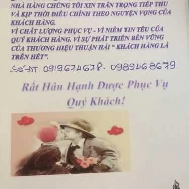 Thực đơn- Thuận Hải - Nhà Hàng Tiệc Cưới