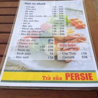 Thực đơn- Cafe Persie Trà Sữa & Ăn Vặt