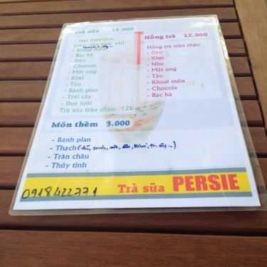 Thực đơn- Cafe Persie Trà Sữa & Ăn Vặt