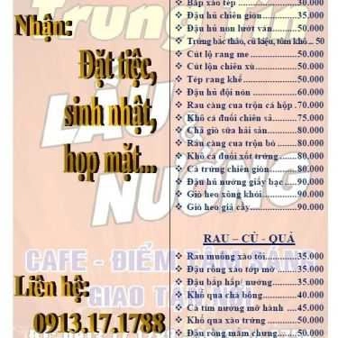 Thực đơn- Quán Nhậu Ẩm Thực Quán Trung Tín - Hải Sản Tươi Sống
