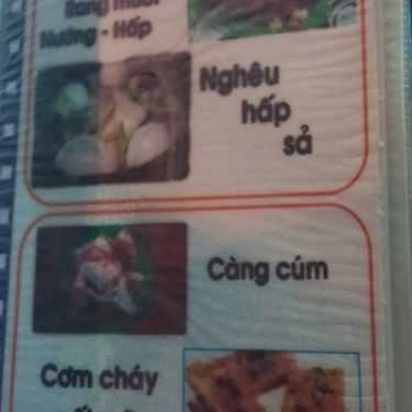 Thực đơn- Quán Ăn Bé Hiếu - Quán Hải Sản - Nguyễn Tất Thành