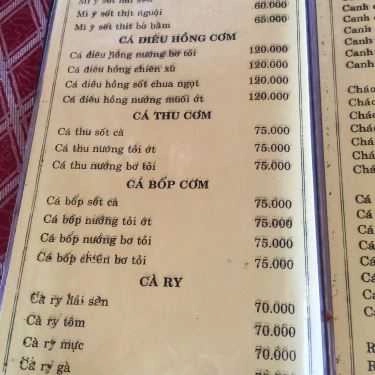 Thực đơn- Bờ Kè 79 - Nhà Hàng Hải Sản