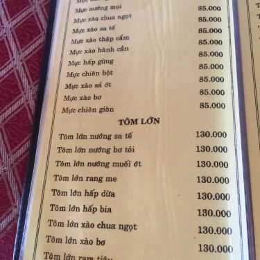 Thực đơn- Bờ Kè 79 - Nhà Hàng Hải Sản