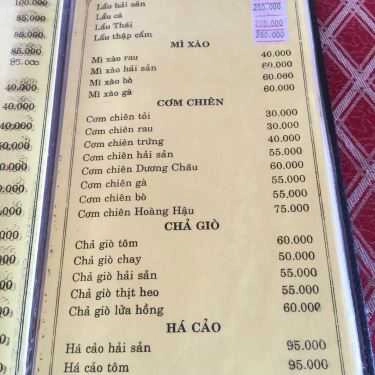 Thực đơn- Bờ Kè 79 - Nhà Hàng Hải Sản