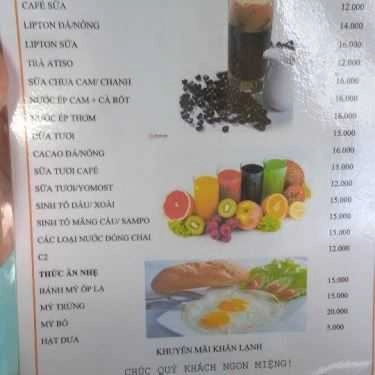 Thực đơn- Ánh Minh Cafe