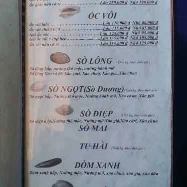 Thực đơn- Sóng Biển - Cafe & Nhà Hàng