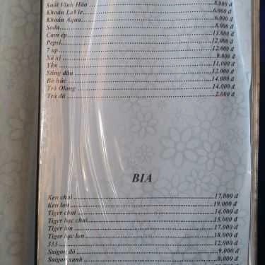 Thực đơn- Sóng Biển - Cafe & Nhà Hàng