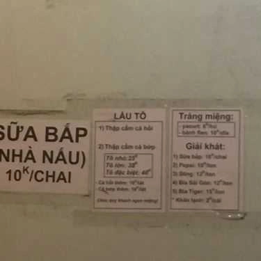 Thực đơn- Quán Ăn Lẩu Tô Cá Hồi