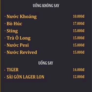 Thực đơn- Quán Ăn Cơm Niêu Panda
