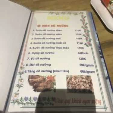 Thực đơn- Quán Nhậu Dê Thảo Mộc