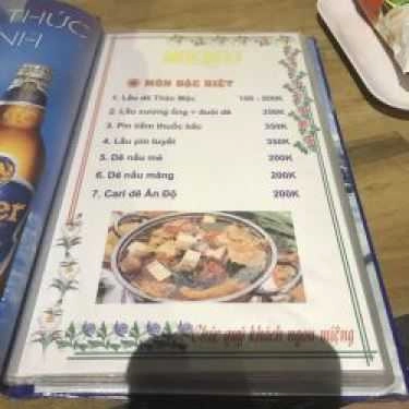 Thực đơn- Quán Nhậu Dê Thảo Mộc