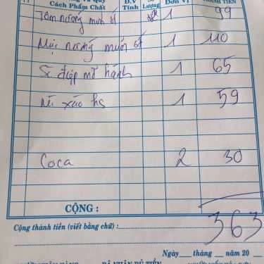 Thực đơn- Quán Ăn Gia Đình - Hải Sản Bình Dân