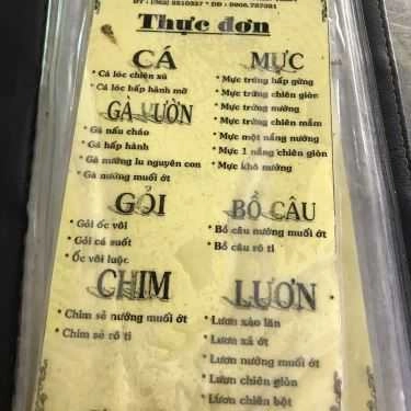 Thực đơn- Quán Ăn Gia Hưng Quán - Hàn Mặc Tử