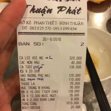 Thực đơn- Quán Ăn Hải Sản Thuận Phát