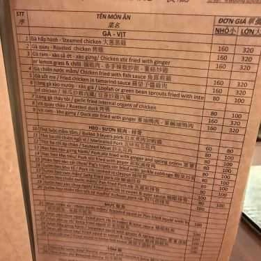 Thực đơn- Nhà Hàng Hand Restaurant