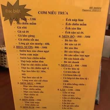 Thực đơn- Nhà Hàng Hand Restaurant