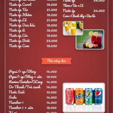 Thực đơn- Hoa Sữa Cafe
