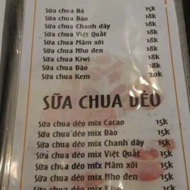 Thực đơn- Cafe Quán Kem O2