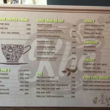 Thực đơn- Kha Coffee & Tea