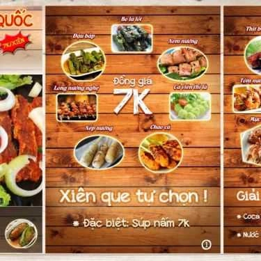 Thực đơn- Quán Ăn Nướng Đủ Thứ - Thịt Nướng Hàn Quốc & Xiên Que Tự Chọn