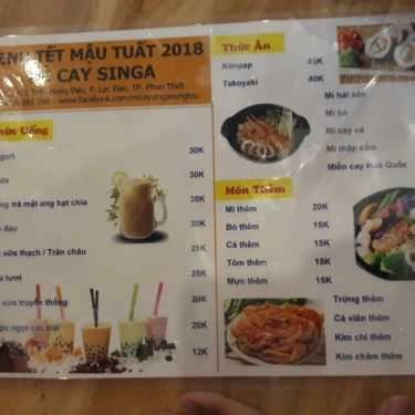 Thực đơn- Nhà Hàng Mì Cay Singa