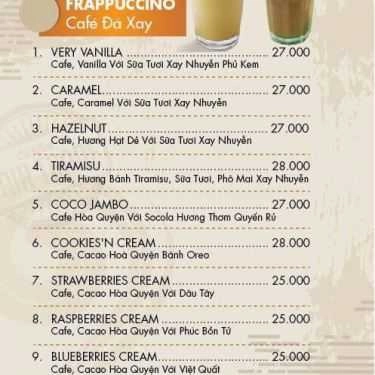 Thực đơn- Milano Coffee - Huỳnh Tấn Phát