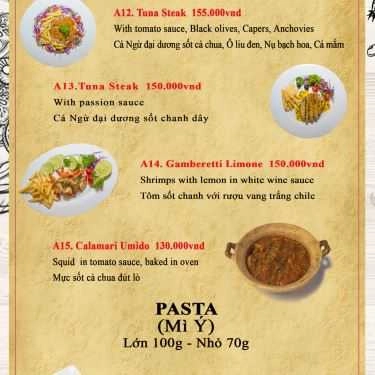 Thực đơn- Nhà Hàng Mojo Cafe & Restaurant