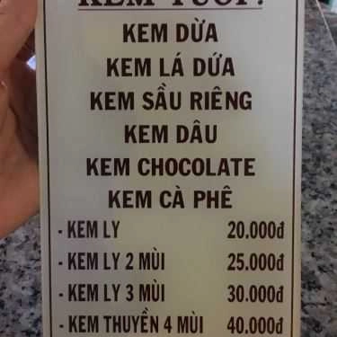 Thực đơn- Cafe Mộng Cầm Xưa - Kem Flan - Trần Hưng Đạo