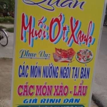 Thực đơn- Quán Nhậu Muối Ớt Xanh - Nhậu Bình Dân