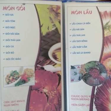 Thực đơn- Quán Ăn Nam Thạnh Lầu - Tiệm Cơm & Hải Sản