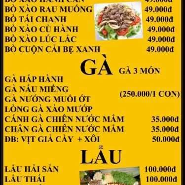 Thực đơn- Quán Nhậu Nướng Ngói Đức Linh - Lê Hồng Phong