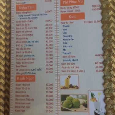 Thực đơn- Ocean Coffee