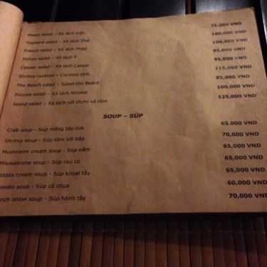 Thực đơn- Nhà Hàng Ocean Restaurant - Nguyễn Đình Chiểu