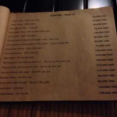 Thực đơn- Nhà Hàng Ocean Restaurant - Nguyễn Đình Chiểu