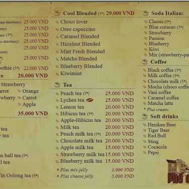 Thực đơn- Phố Ơi Cafe