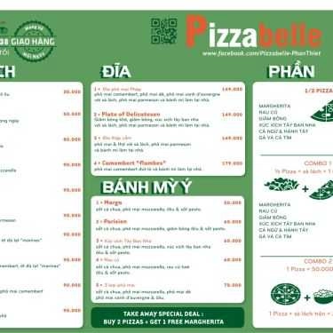 Thực đơn- Nhà Hàng Pizzabelle
