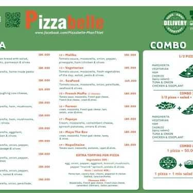 Thực đơn- Nhà Hàng Pizzabelle