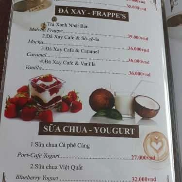 Thực đơn- Port Cafe