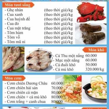 Thực đơn- Quán Nhậu Quán 68 - Hải Sản & Các Món Nhậu Bình Dân