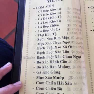 Thực đơn- Quán Ăn Quán Cơm Gia Đình - ĐT 716