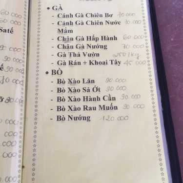 Thực đơn- Quán Ăn Quán Cơm Gia Đình - ĐT 716