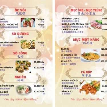 Thực đơn- Quán Nhậu 79 - Tôn Đức Thắng