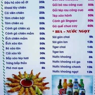 Thực đơn- Phan Thiết Ship  - Quán Nhậu Bình Dân