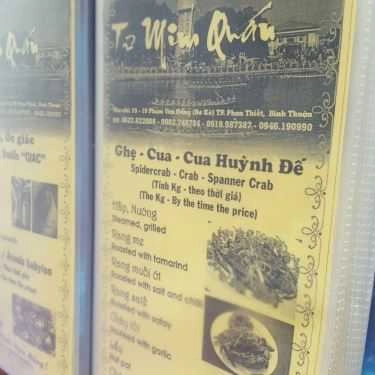 Thực đơn- Quán Ăn Quán Nhậu Tư Minh
