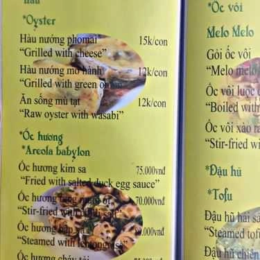 Thực đơn- Quán Ăn Song Ngư - Lẩu, Nướng & Hải Sản