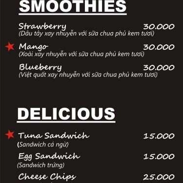 Thực đơn- The Coffee House