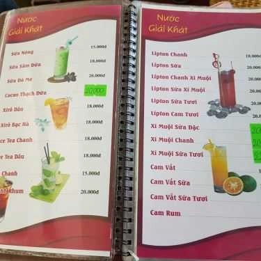Thực đơn- Tino Coffee - Đoàn Thị Điểm
